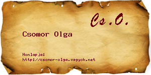 Csomor Olga névjegykártya